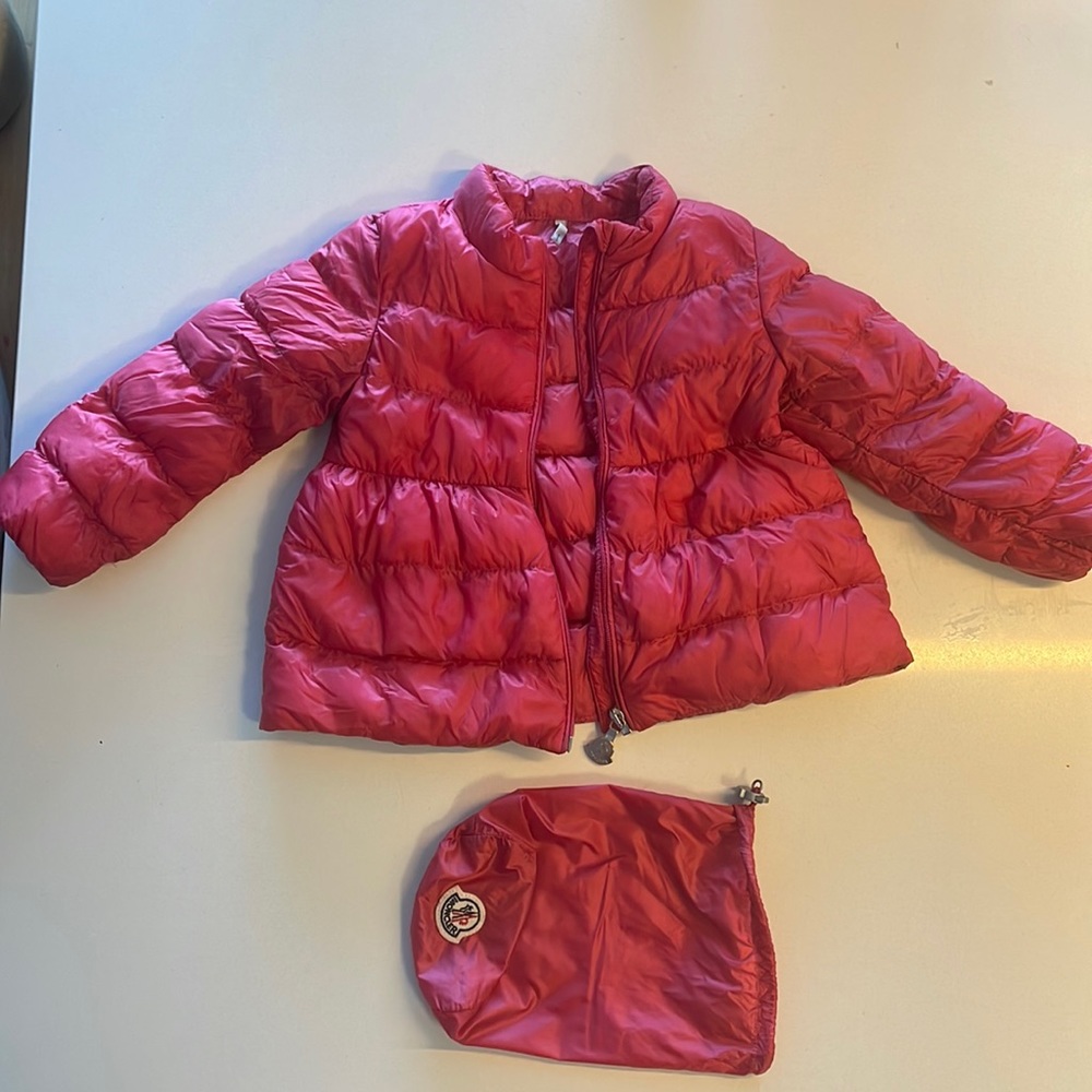 COPY - Moncler Joelle puffy down coat size 9-12 months (pink)